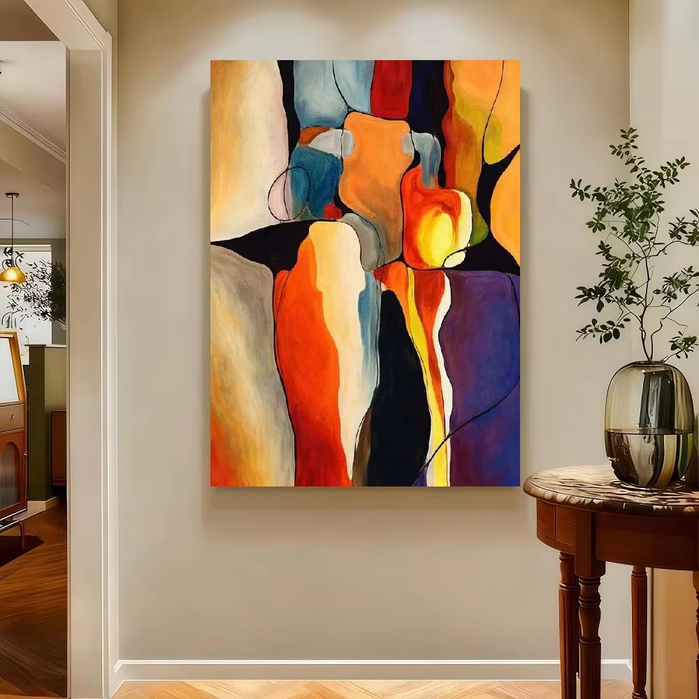 IHHGNB Modern Minimalist Abstract Bohemian Painting on Canvas Prints Poster for Living Room Bedroom Wall Decor(50x70cm(20x28in)/No frame)