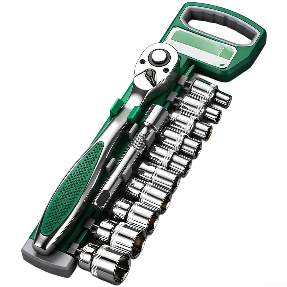 Set Chiavi a Cricchetto 72 Denti Acciaio Cromo Vanadio(G)