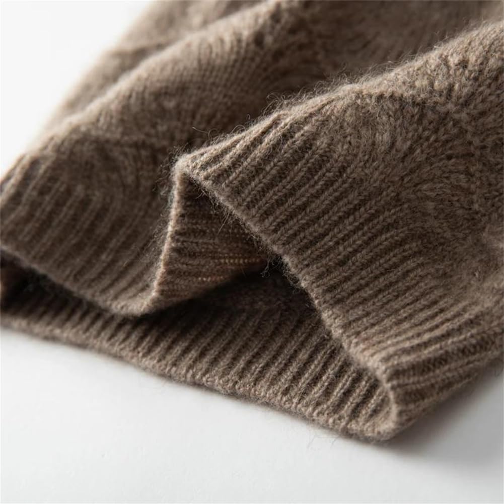 Gorro de Punto Gorros de Punto clásicos, Gorro de Punto Unisex Mezcla Lana Color Beige Claro(Beige)