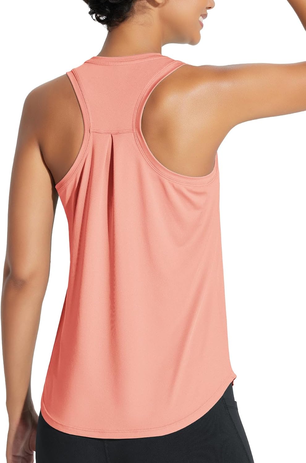 baleaf Workout Tank Tops for Women Sleeveless Athletic Top Loose Fit Running Shirts High Neck Yoga Gym Clothes