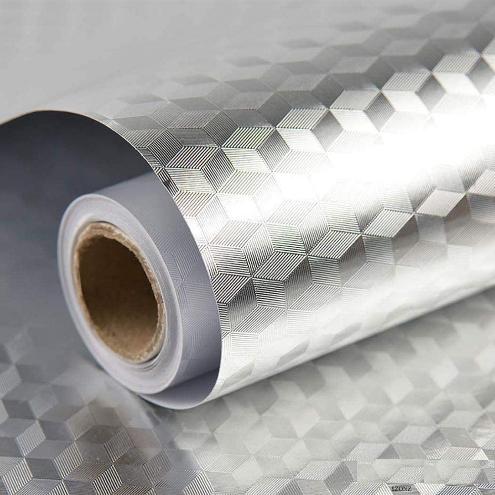 Silver Aluminum Foil Kitchen Backsplash Stainless Steel Kitchen Oil Proof Waterproof Wallpaper Wall Heat Resistant Self Adhesive Furniture Wallpaper Kitchen Sticker (40 x 200 cm) (B0CJ7C7WCV) Amazon Price History, Amazon Price Tracker