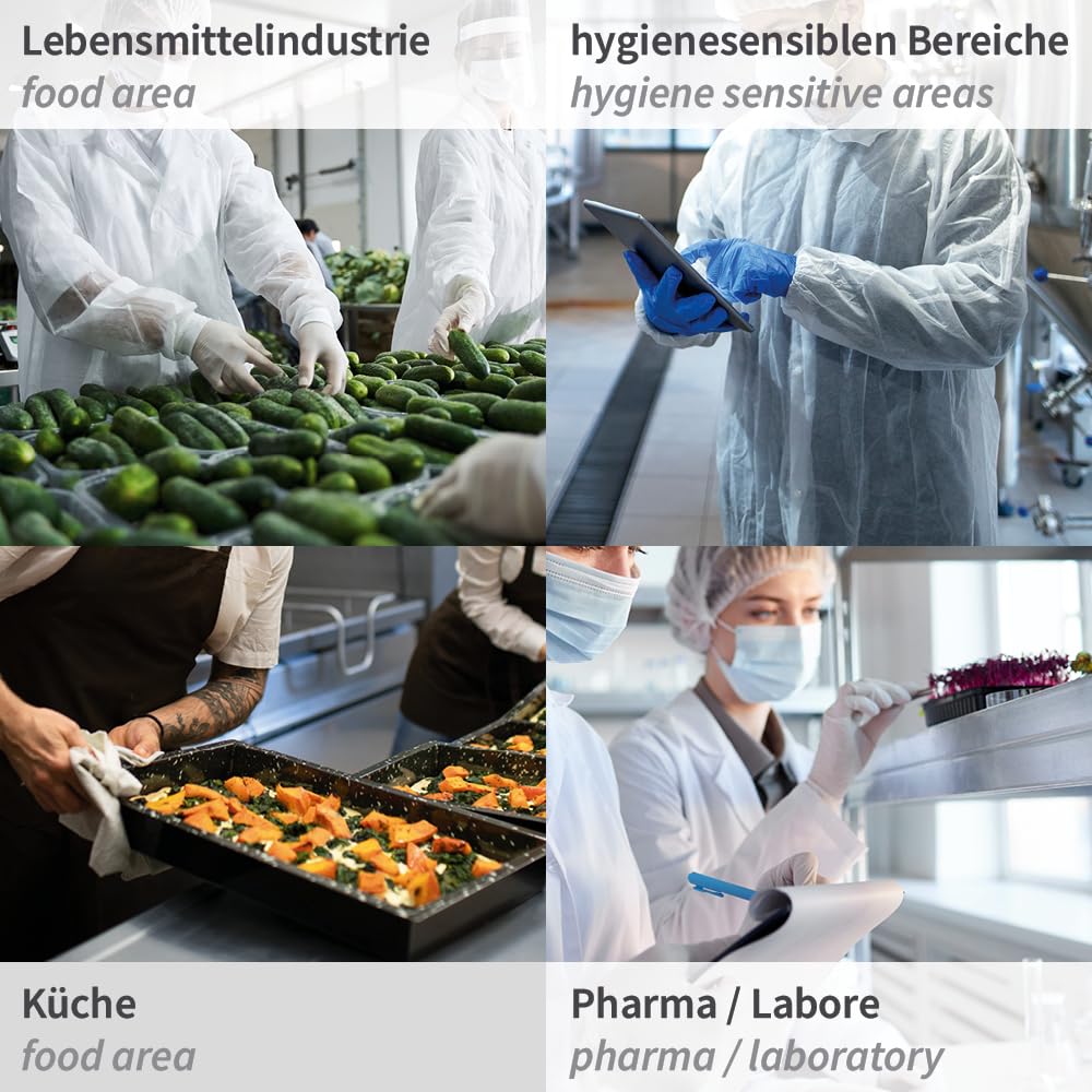 FRANZ MENSCH 1000 Stück Hygostar Bartschutz mit Ohrschlaufen Large | PP, weiß, L: 50cm, B: 30cm, Karton, Bartschutz Maske, Barthaube, Einweg-Bartnetze für Männer