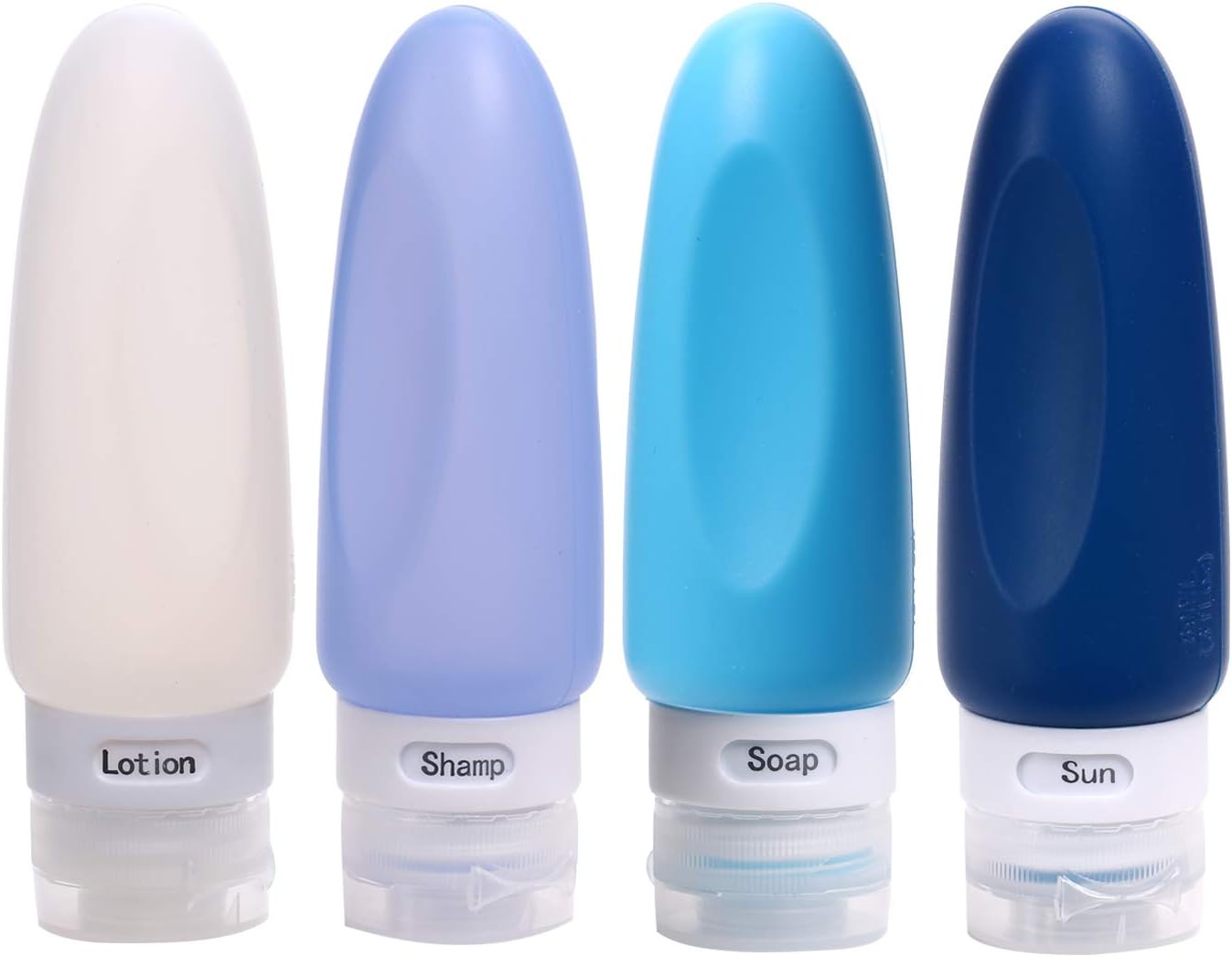 3oz Travel Bottles Set, Portable Squeeze Bottle For Workout at Home, Offer Convenience Accessing Silicone Refillable Empty Leak Proof Travel Containers Perfect for Vacation, Camping and Outdoor Sport