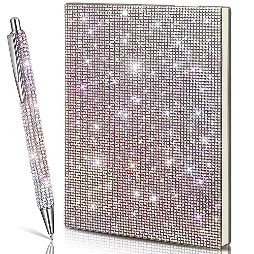 Stylos en cristal et carnet de voyage A5 strass diamant