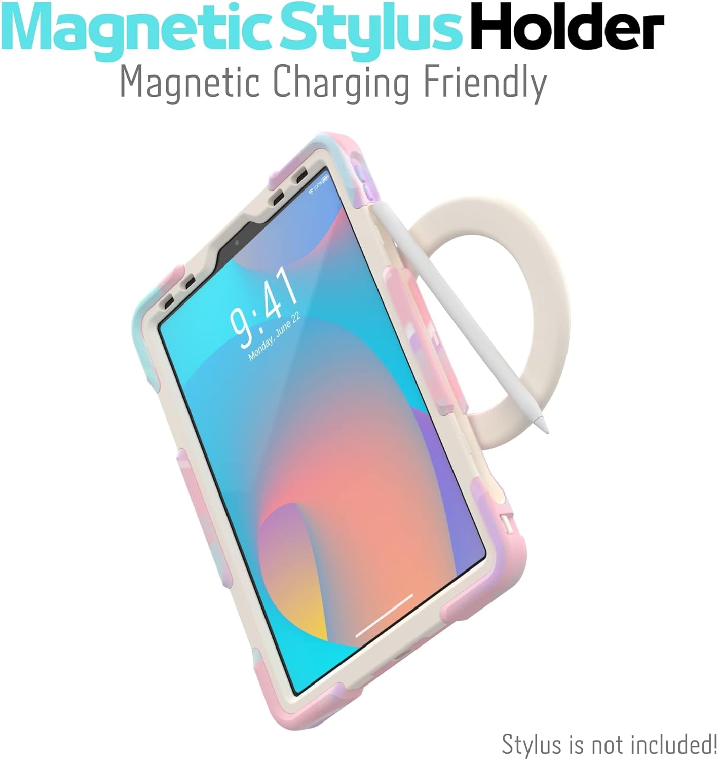 Pepkoo Triple Shockproof Case for iPad Air 5th/4th Generation 10.9 inch 2022/2020 and iPad Pro 11 Case, Kids Boy Girl Cover with Kickstand, Shoulder Strap (M-Pink)