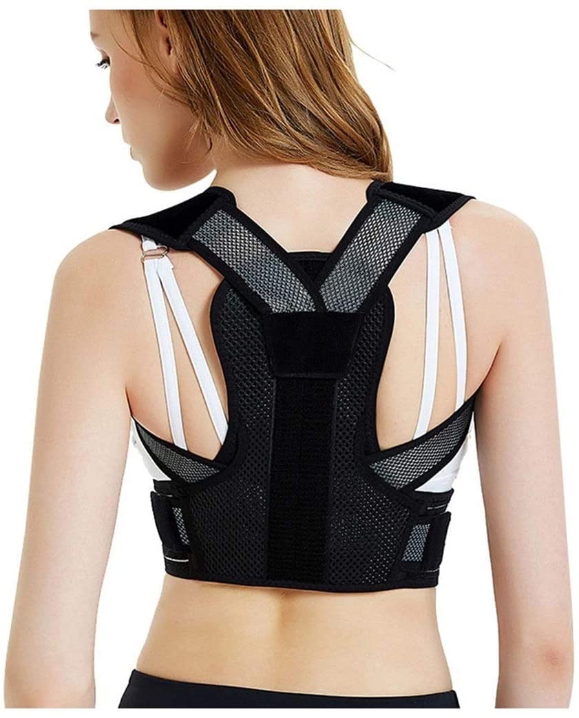 Posture Corrector Back Brace Arduener para Mujeres Adolescentes Adolescentes Kyphosis Ajustable Clavícula Correcta Soporte de Postura de Hombro Correa Posterior (Tamaño: Medio)