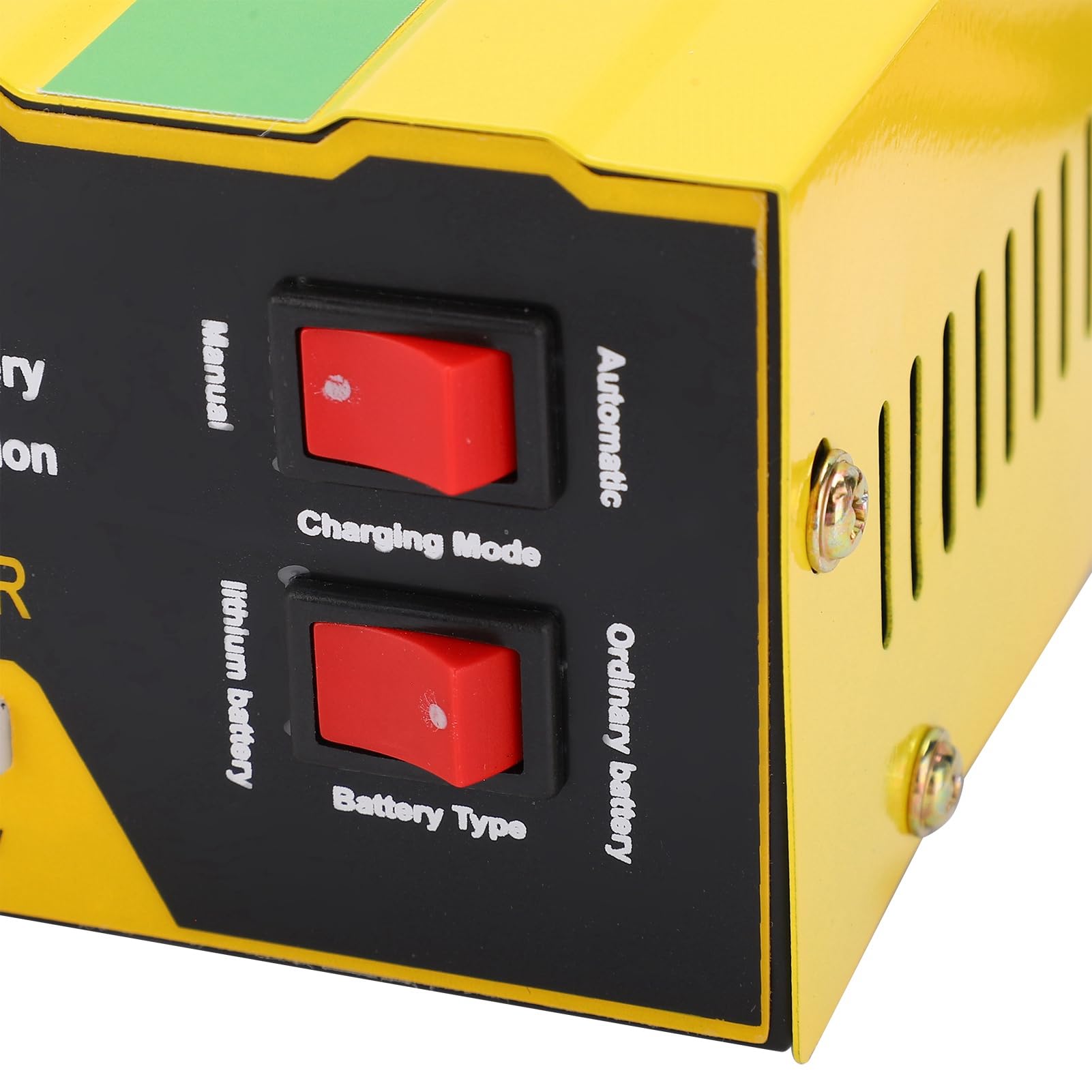 Caricabatterie, Caricabatteria per Auto e Moto da 180 W 12 V 24 V, Guscio in Acciaio Inossidabile Ignifugo Antisismico, con Ventola di Raffreddamento a Temperatura Controllata a (Spina