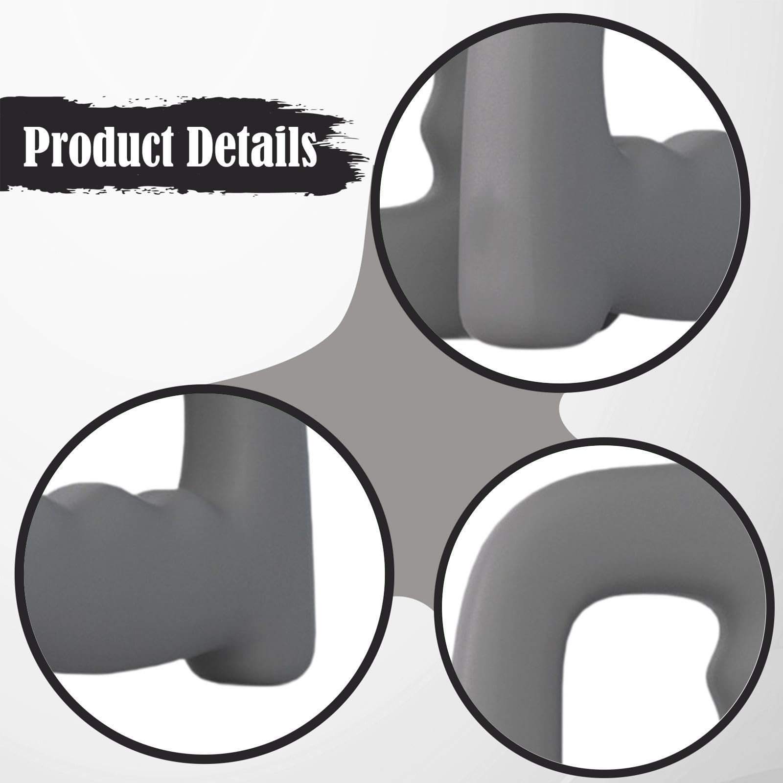 2 Pezzi Manubri Fitness Ergonomici Antiscivolo Ghisa Sagomata Impugnatura Nonslip Ideali per Allenamento Petto Braccia Spalle Curl Usati in Casa Uffic, Grigio 1.5 kg