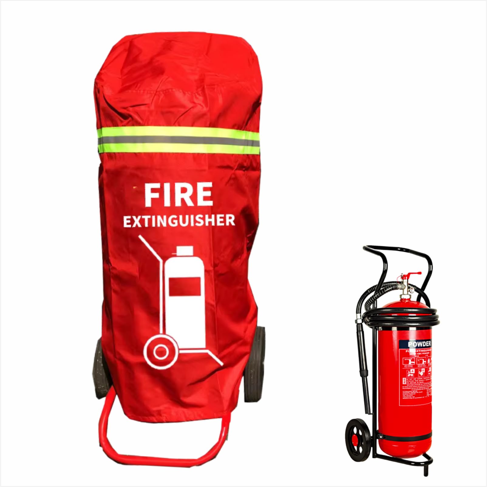 Housse extincteur chariot 35 kg manchon protection roulette anti-rayure
