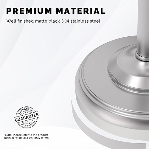 Miniatura 7 de Soporte de papel higiénico, soporte de papel higiénico de níquel cepillado, diseño pivotante y base ponderada estable de acero inoxidable SUS304