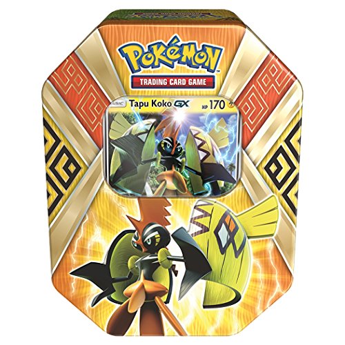 Pokemon TCG: Sun & Moon Guardians Rising Collector's Tin Containing 4 Booster Packs and Featuring A Foil Tapu Koko-GX