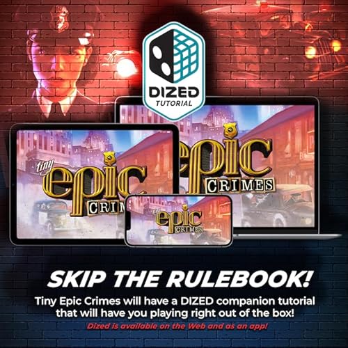 Tiny Epic Crimes Deluxe | Deduction & Crime-Solving Board Game | 1-4 Players, Ages 14+ | Includes Kickstarter Exclusive Content | Solo or Co-op Detective Game