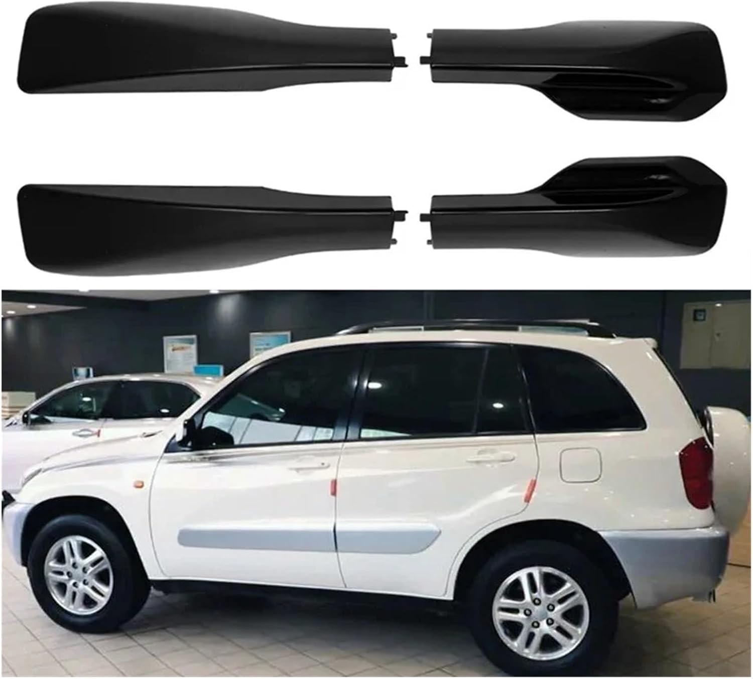 Luggage Racks Rail End Shell Replacement Part Accessories RAV 4 Roof Rack Cover Compatible for Toyota RAV4 XA20 2001 2002 2003 2004 2005 Car Rack Accessories image 2
