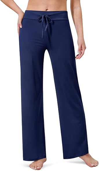 VALANDY Creamlush Drawstring Wide Leg Pants for Women Lounge Yoga Pants