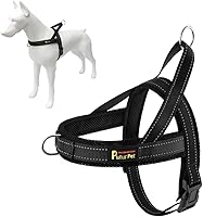 Plutus Pet No Pull Dog Harness - Breathable Mesh Padded, Adjustable Reflective Escape-Proof Vest for Small Medium Large Dogs (L, Black)