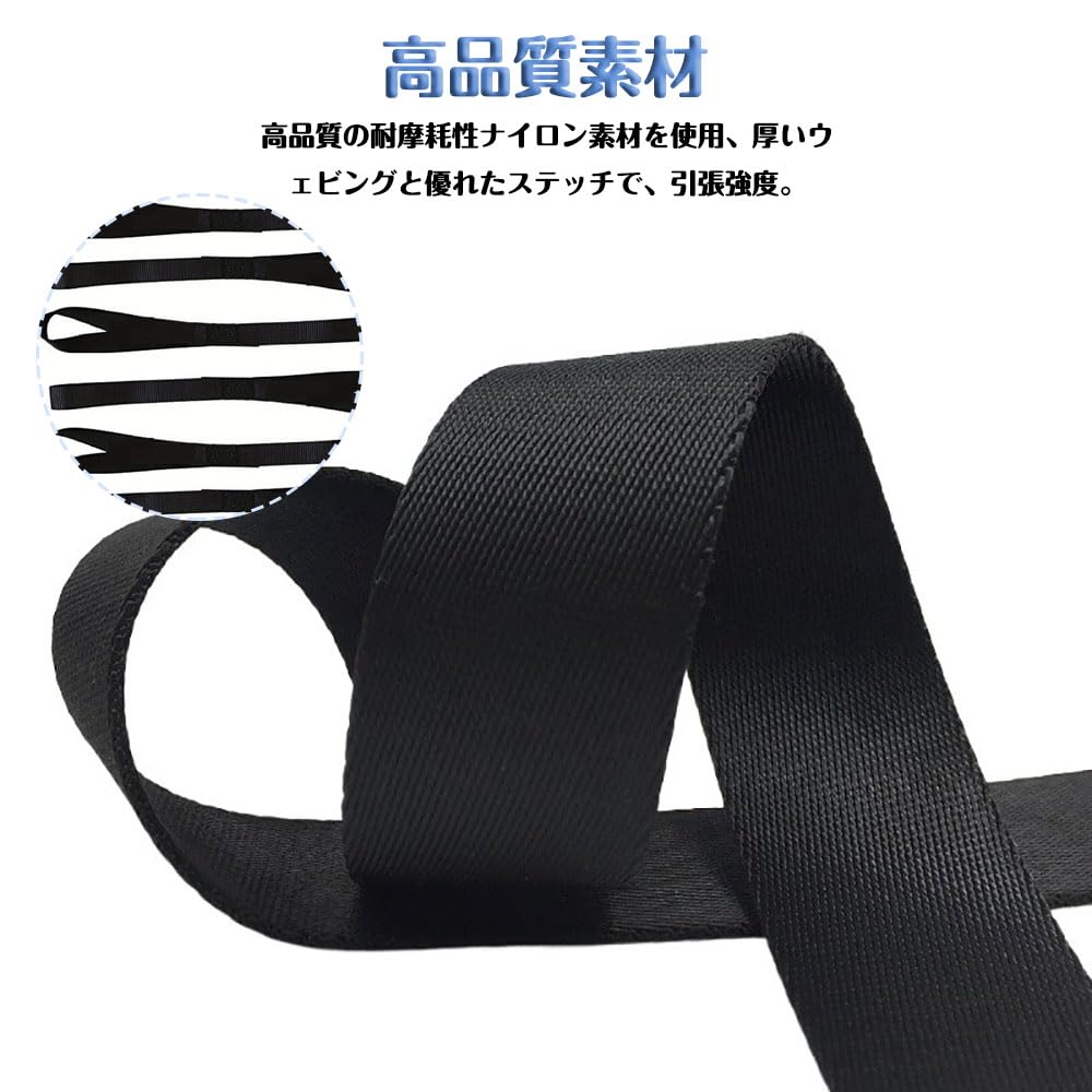 Amazon | CHANJIF タイダウンストラップ 8個セット 黒 トランポ 輸送
