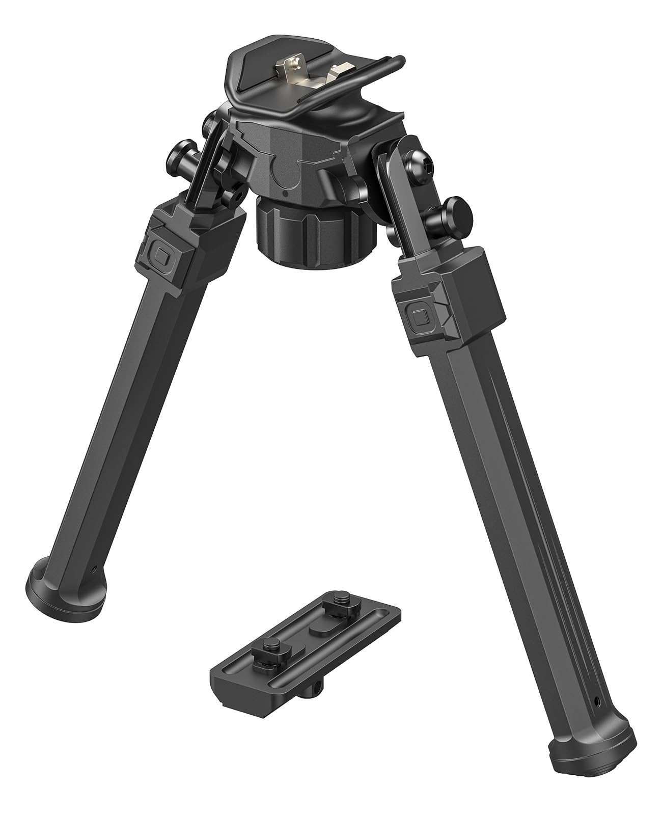 CVLIFE Adjustable Rifle Bipod with Adapter Compatible with M-Rail and Sling Stud for Hunting