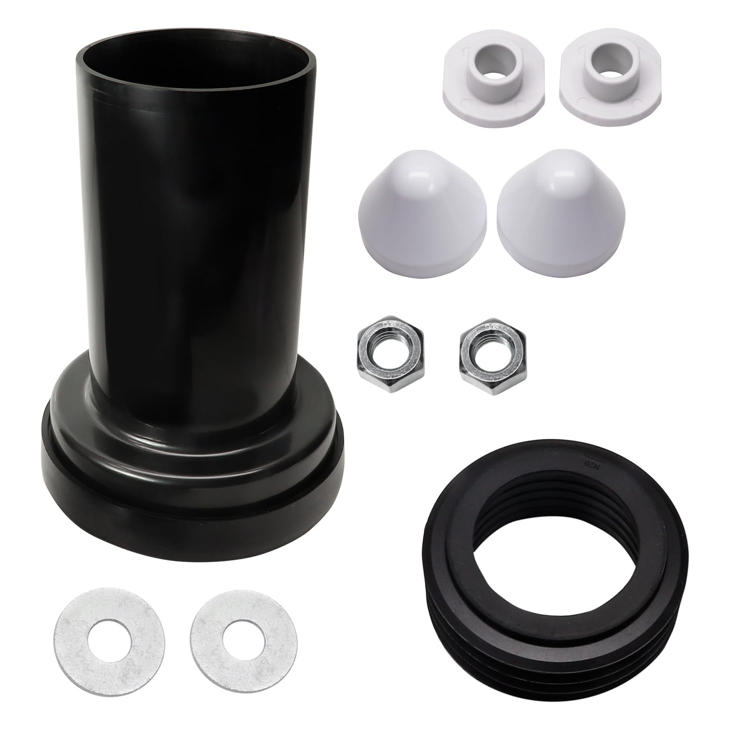 Abflussrohr-Set für WC-Spülkasten, wandhängend, kompatibel mit Geberit 152.426.46.1, PP-Gummimaterial, einfache Installation, WC-Rohrverbinder, Bidet-Teile