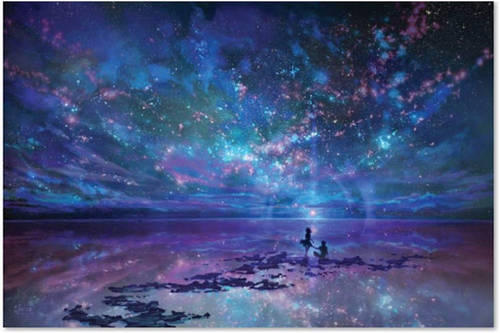 Losmmney Wooden Jigsaw Puzzle 1000 Pieces for Adults Kids- Fantasy Romantic Star Sea, Large Puzzle Games Educational Learning Toy for Boys Girls Gift Home Decorations