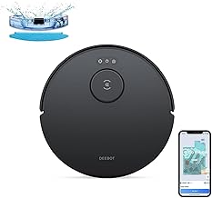 ECOVACS DEEBOT N30 Robotic Vacuum Cleaner, 10,000 Pa Suction, Dual Use with Wipes, Automatic Garbage Collection, Large Capacity Battery, Equipped with ZeroTangle 2.0, Mapping, Zero Tangle, Strong Suction, App Operation, Fall Prevention System, Compatible 
