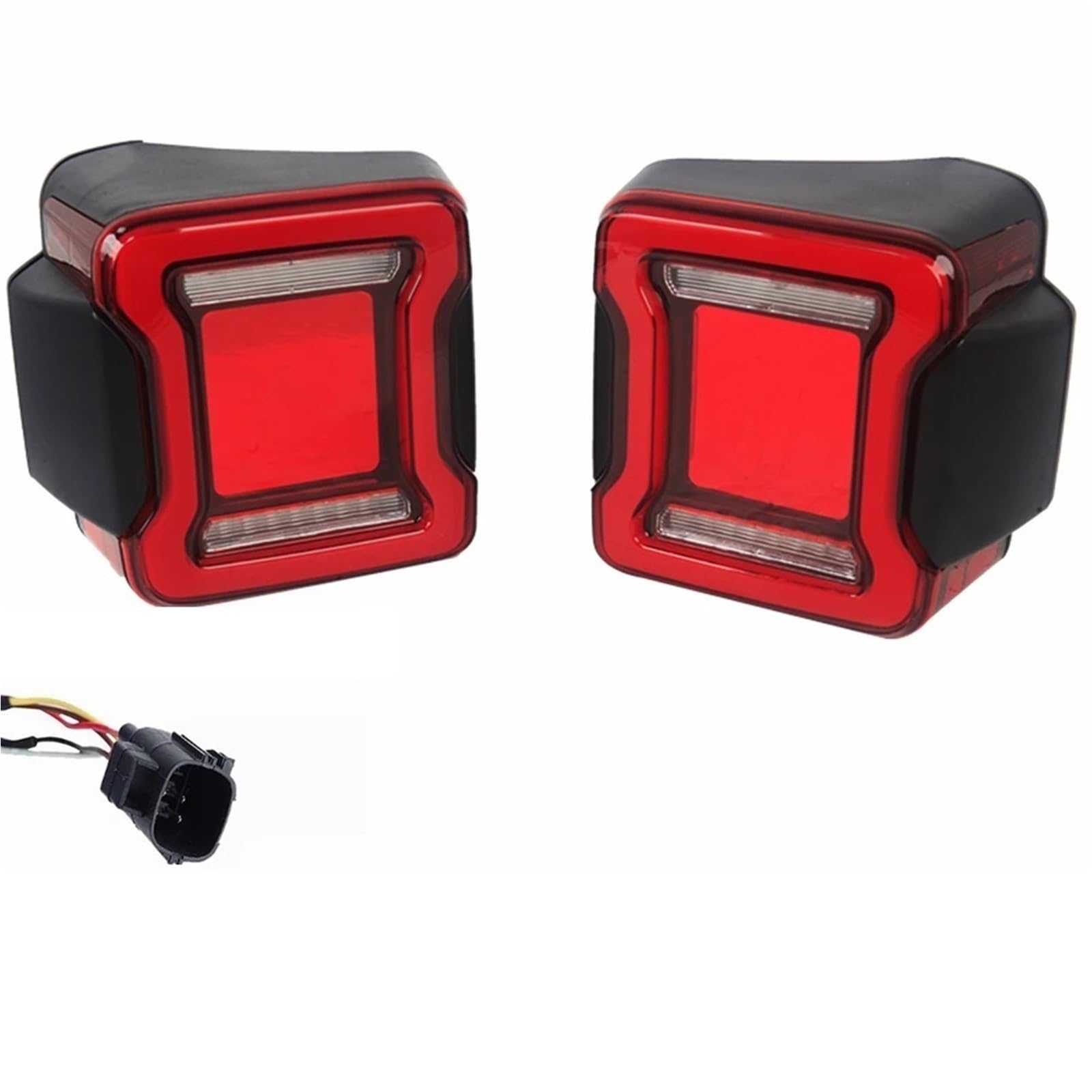 tylne światła LED Pasuje do Jeep JK LED 2007-2018 Tylne światła zamienne Montaż tylnych świateł samochodowych Wymiana tylnych świateł LED światła tylne(Style B EU version)