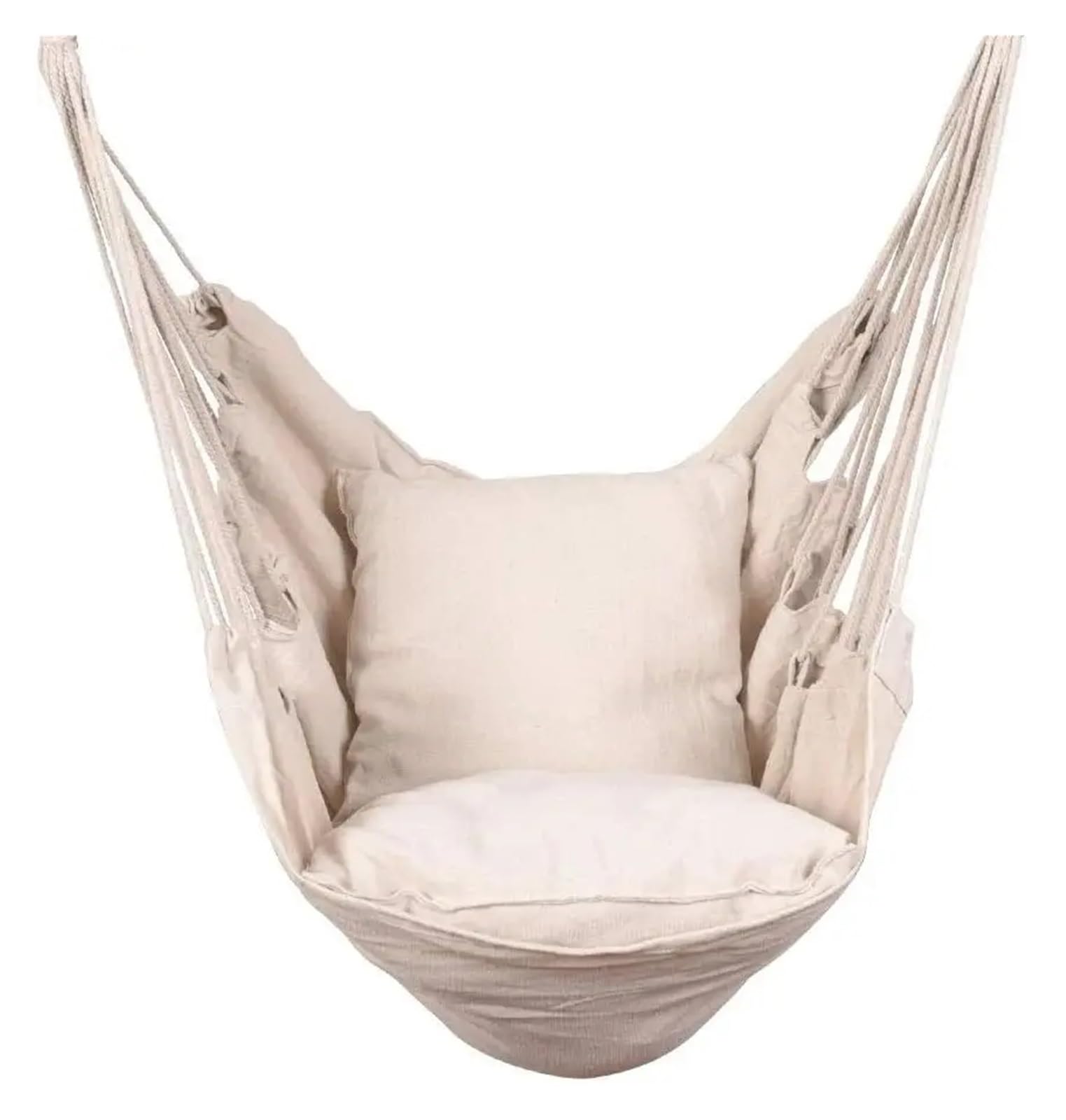 Hammocks Hanging Rope Hammock Chair Swing Seat with Two Seat Cushions and Carrying Bag