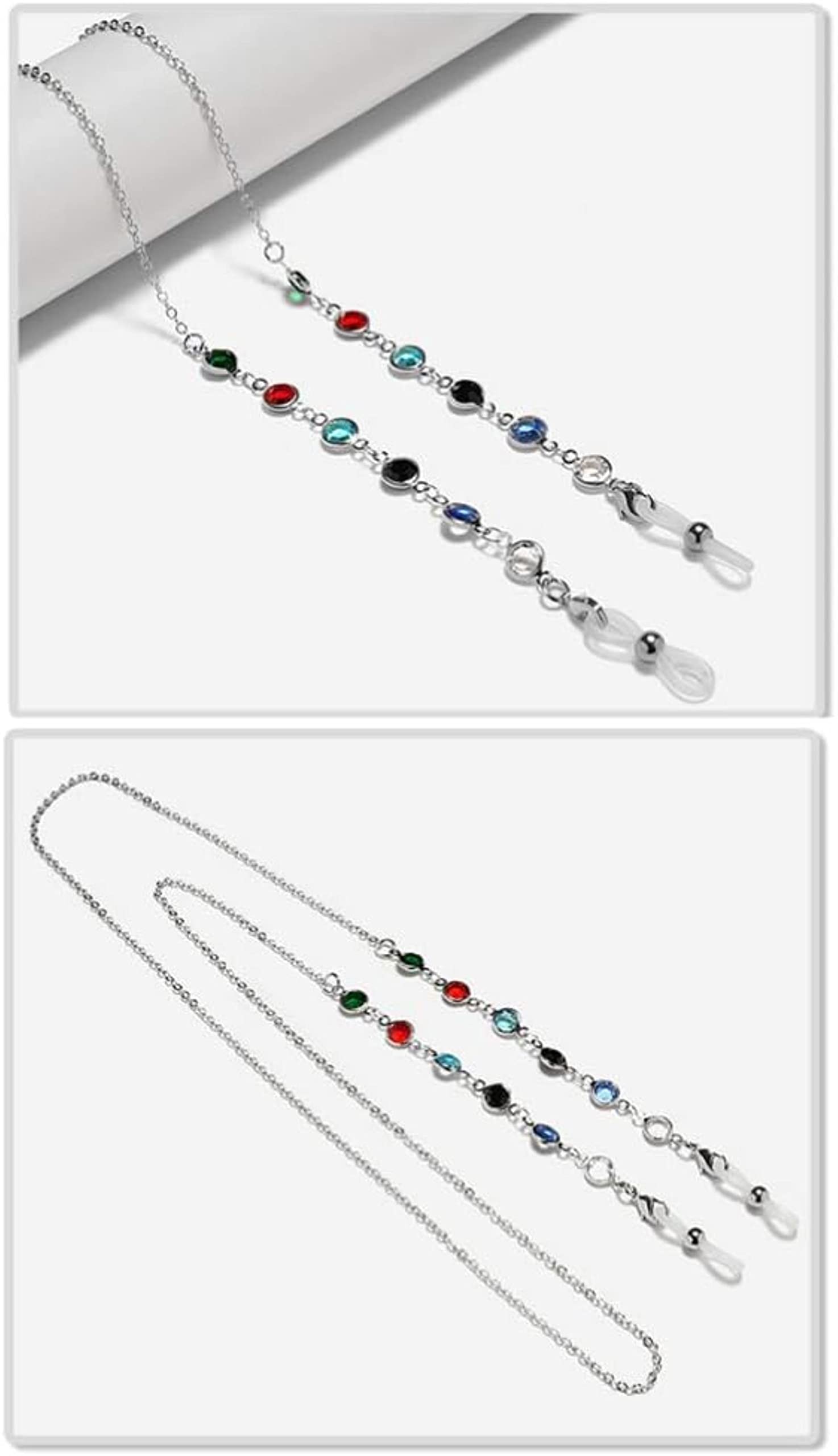 REVAHI Cadena de anteojos Antideslizante Gafas Cuerda Gafas de Sol Accesorios para Mujeres Damas Dorado