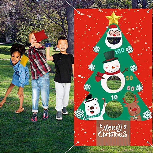 Lumiparty Christmas Bean Bags Toss Games with 3 Bean Bags for Kids Adults, Christmas Party Games,Han - //coolthings.us