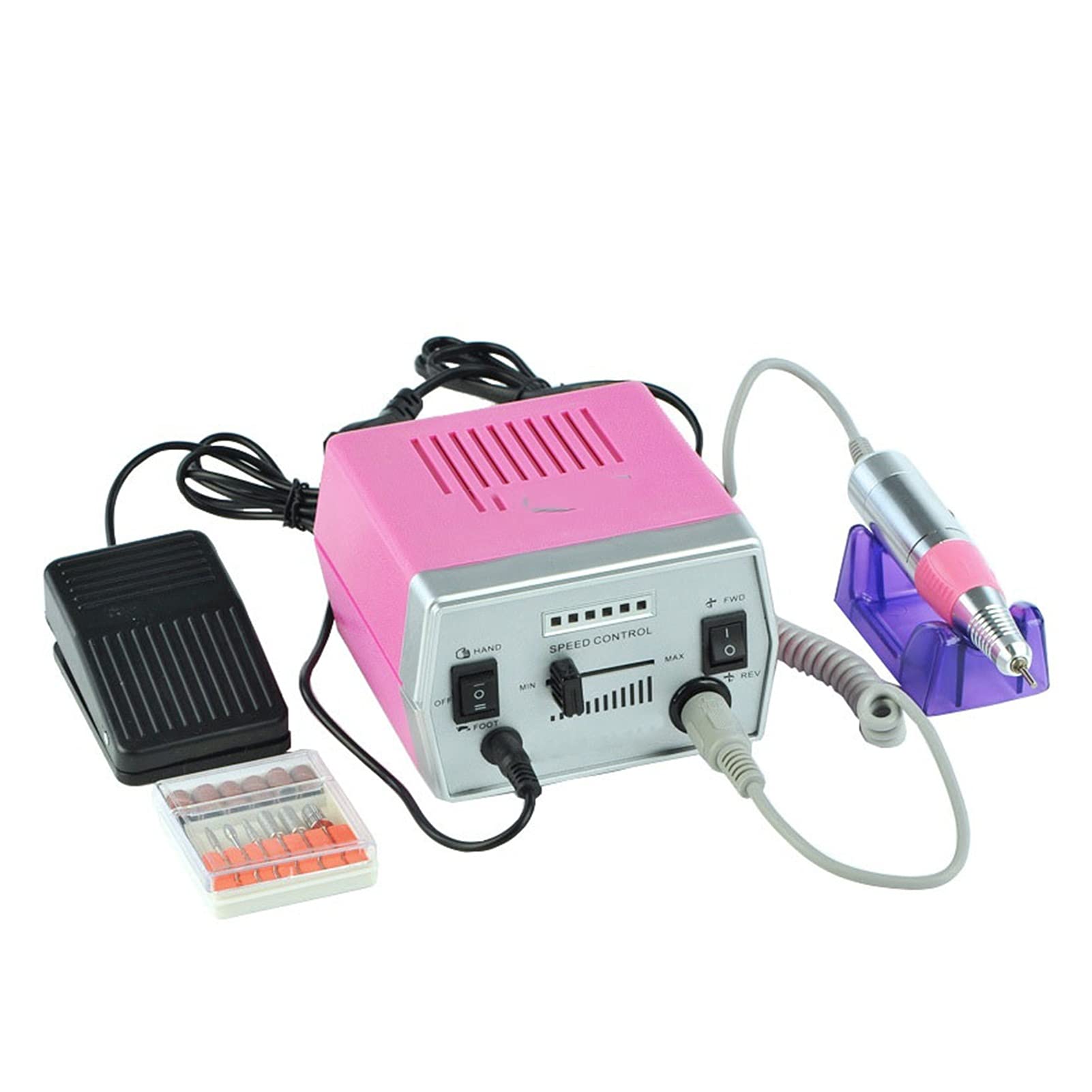 Wiertarka do paznokci 3500. 0PM. Elektryczny wiertarka do paznokci Manicure Wiertarka Profesjonalny sprzęt wiertnicy z salonem pedałem Polerka(Nero)