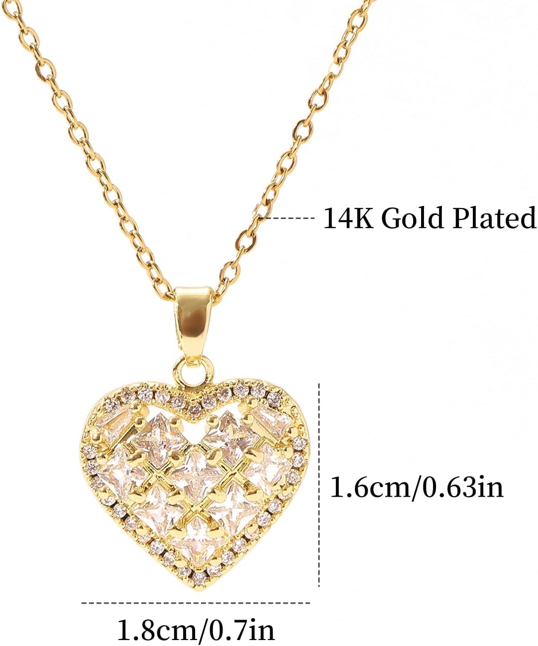 Lit Wall Gold Pendant Necklace for Women 18K Gold Plated Dainty Gold Necklace for Women, Jewelry Gift for Her - Image 2