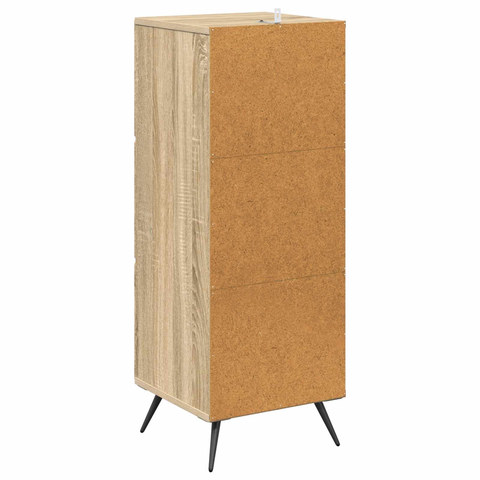 Armoire à tiroirs en chêne Sonoma 33 x 34,5 x 90 cm avec 3 tiroirs et serrure, rangement polyvalent pour bureau, salon, chambre à coucher et couloir