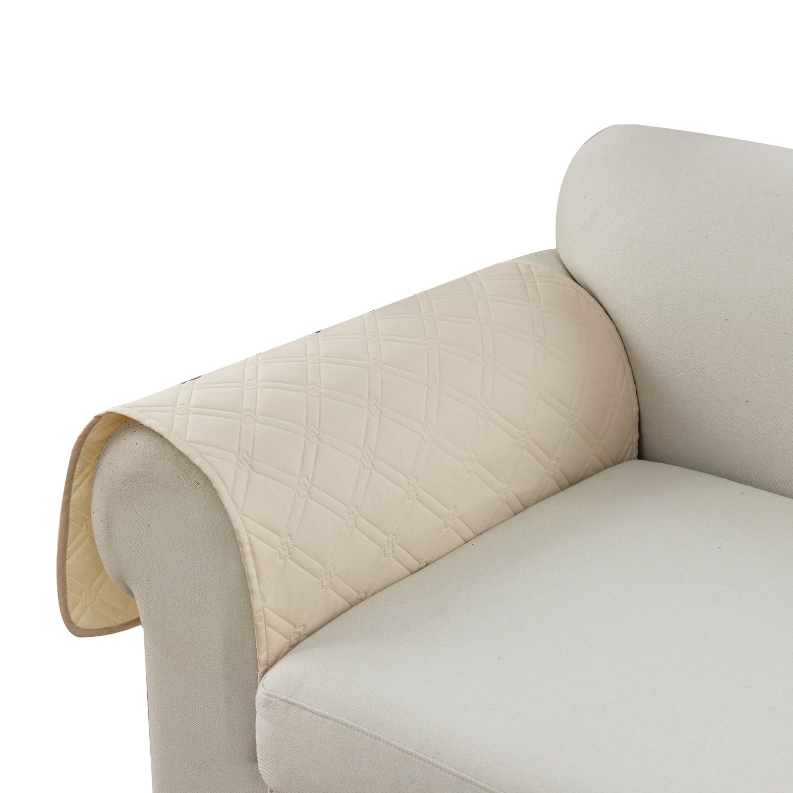 Genina Sofa Armrest Cover, Anti-Slip Armchair Slipcovers for Dogs Cats Pet, Water Resistant Couch Arm Cover for Backrest Recliner Loveseat, L Shaped