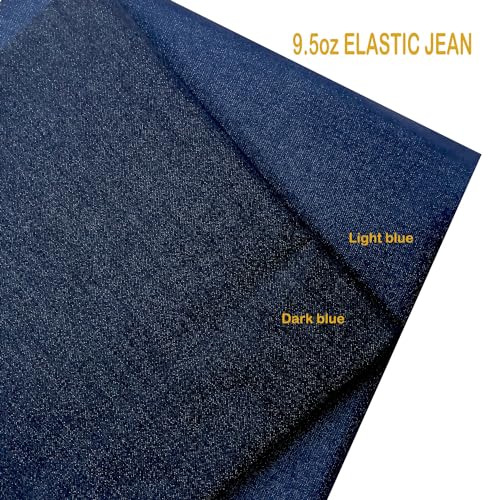 Denim 9.5OZ Thick Stretch Cotton Fabric By The Yard 61" Wide Dark Blue 1yard by Espetoneer - Used condition - Image 2