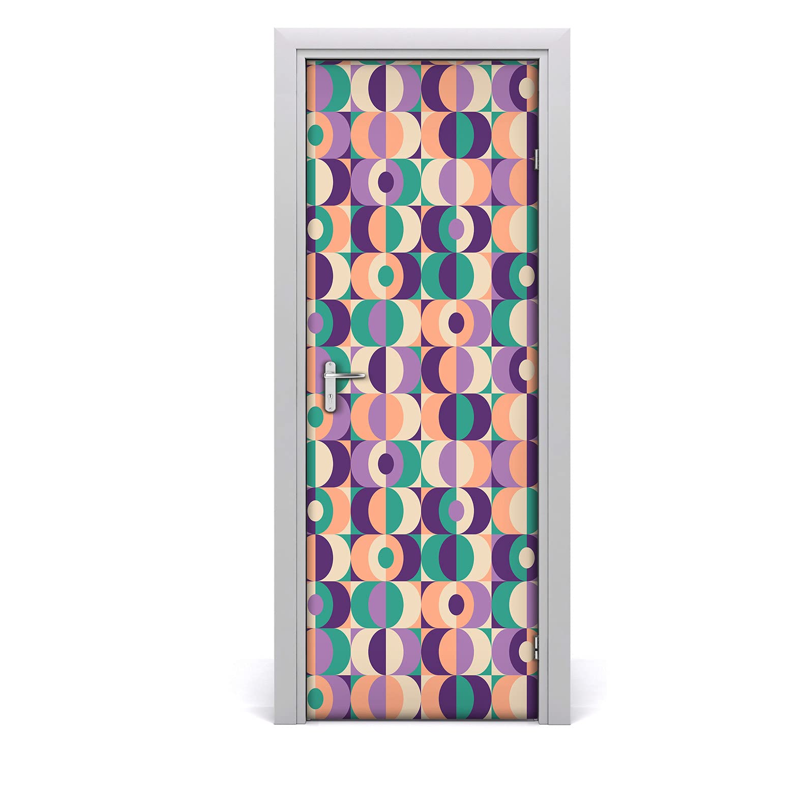 Adhesivo decorativo extraíble 77x200 cm para salones modernos con estilo geométrico vintage