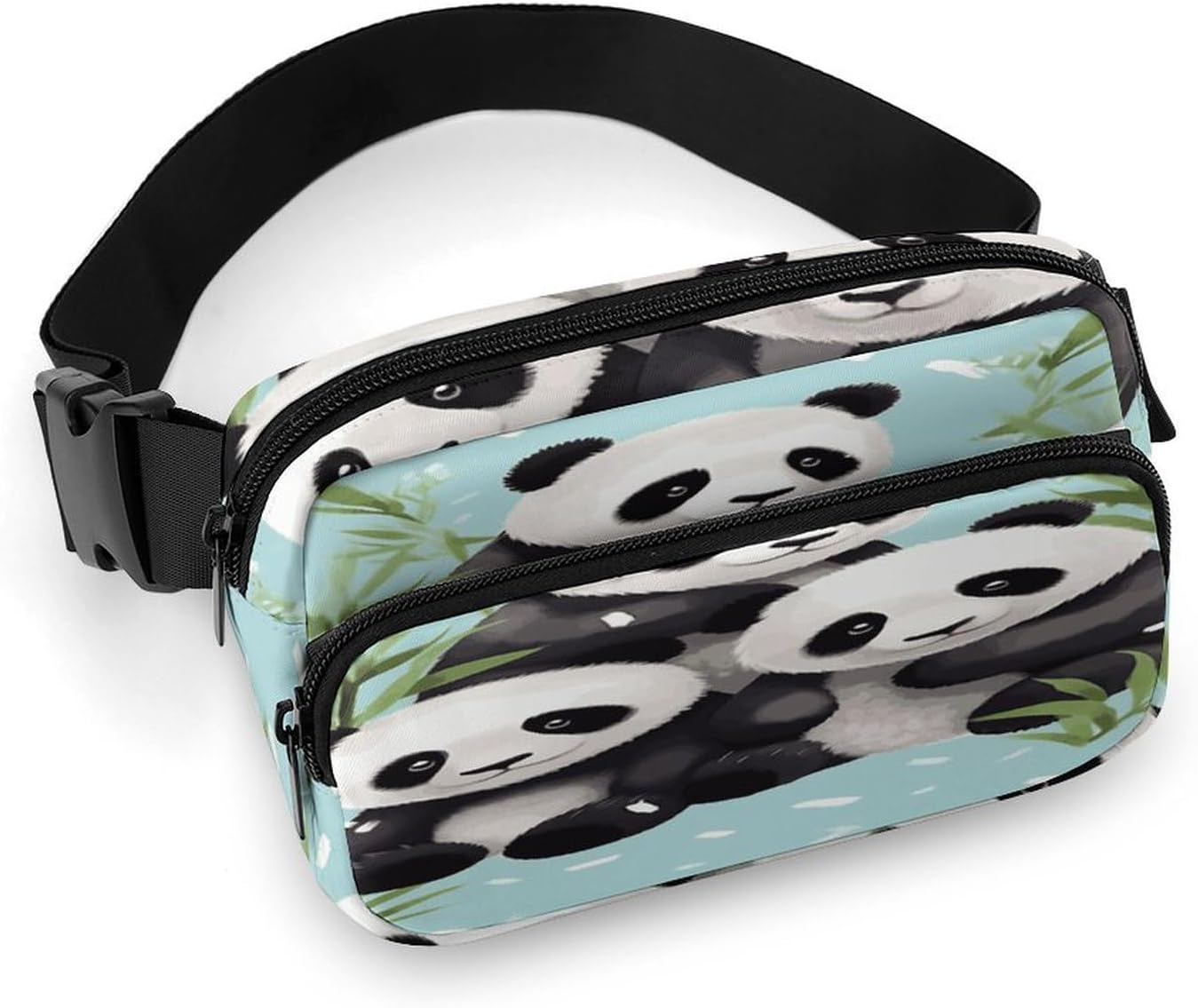 Pandas Fanny Pack Belt Bag with Adjustable Strap Fashion Waist Bag for Outdoor Sports Hiking