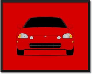 CUSTOMIZABLE COLOR: Honda Del Sol (1992-1997) Inspired Poster Print Wall Art Decor Handmade (Unframed)