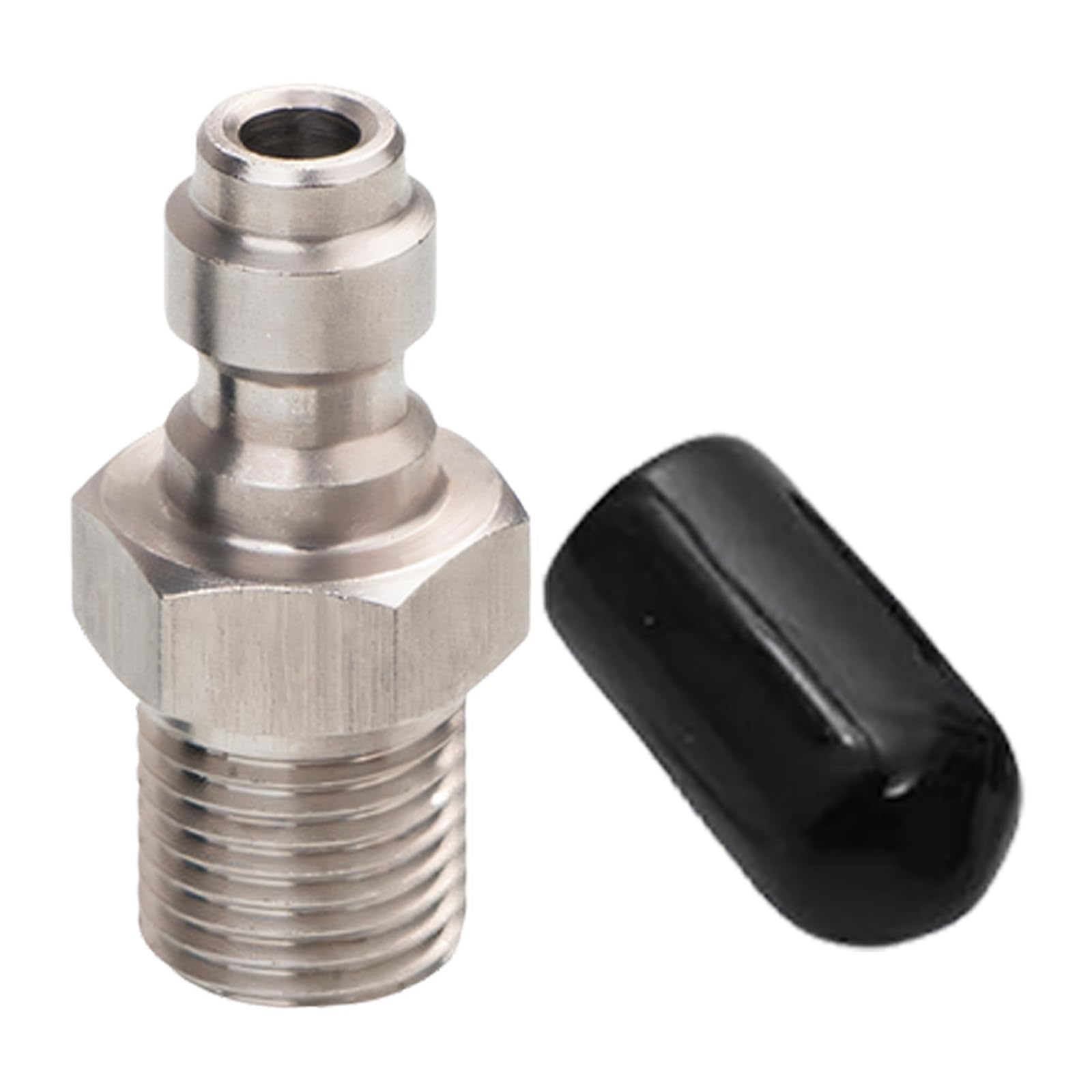 Laikoutd Men's 1 8Bspp 8Mm Rust Threaded Adapter Fitting For Equipt Replacet Steel Link