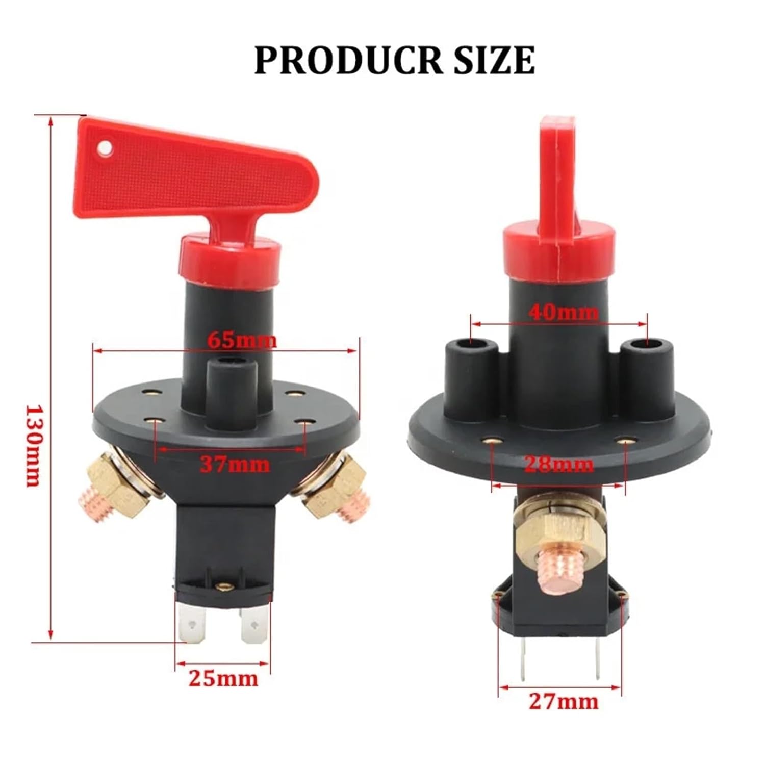 1Pcs Car 12V/24V Automobile Motorcycle Car Truck Boat Battery Isolator Disconnect Cut Off Power Kill Switch Waterproof Switch