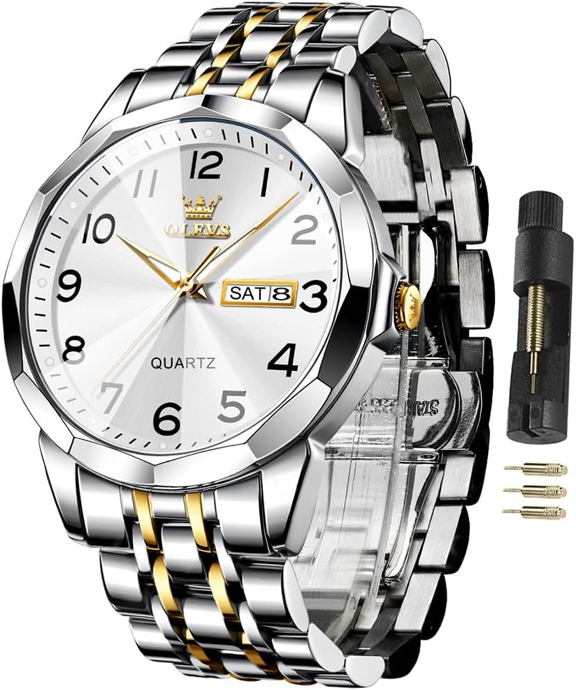 OLEVS Ladies Watches Green Leather Strap Dress Fashion Analog Quartz Diamond Waterproof Wrist Watches for Women