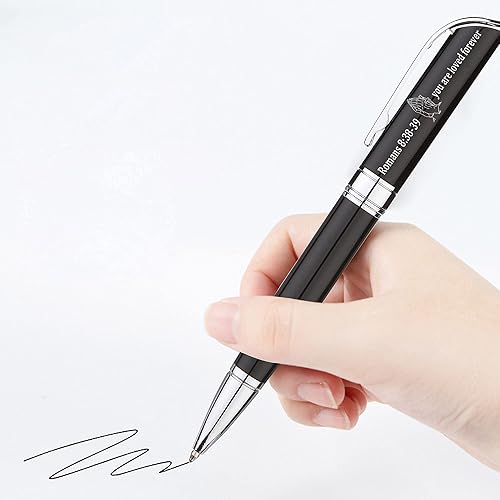 Miniatura 5 de Bolígrafo de regalo personalizado de fe católica con versículo bíblico grabado, escritura religiosa cristiana, regalos de oración para hombres y