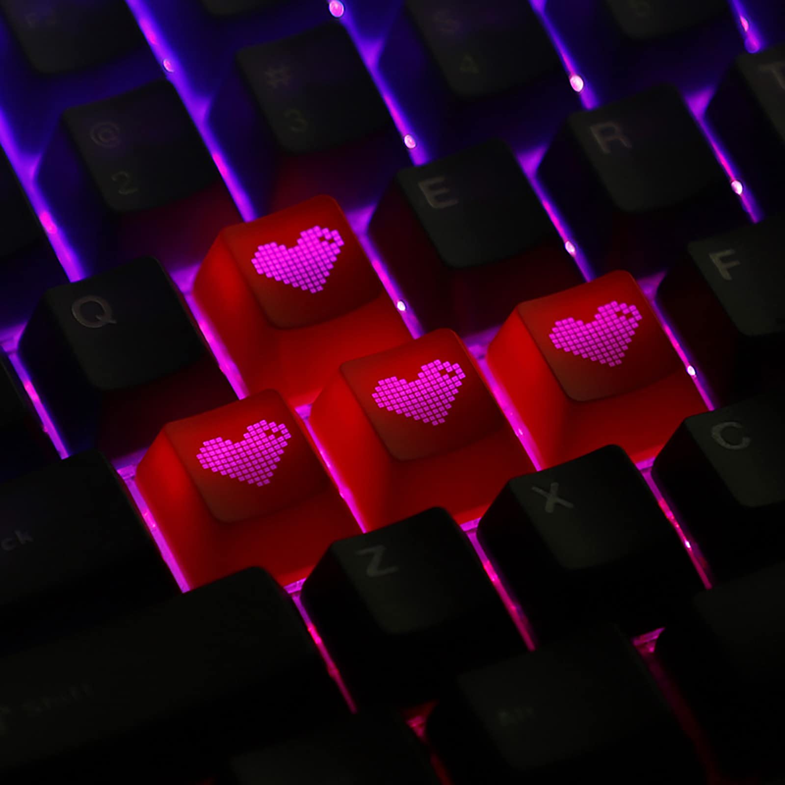 Set Di 4 Keycaps ABS Retroilluminati WASD Per Tastiera Meccanica – Profilo Ergonomico, Resistente All'Usura, Shine-Through