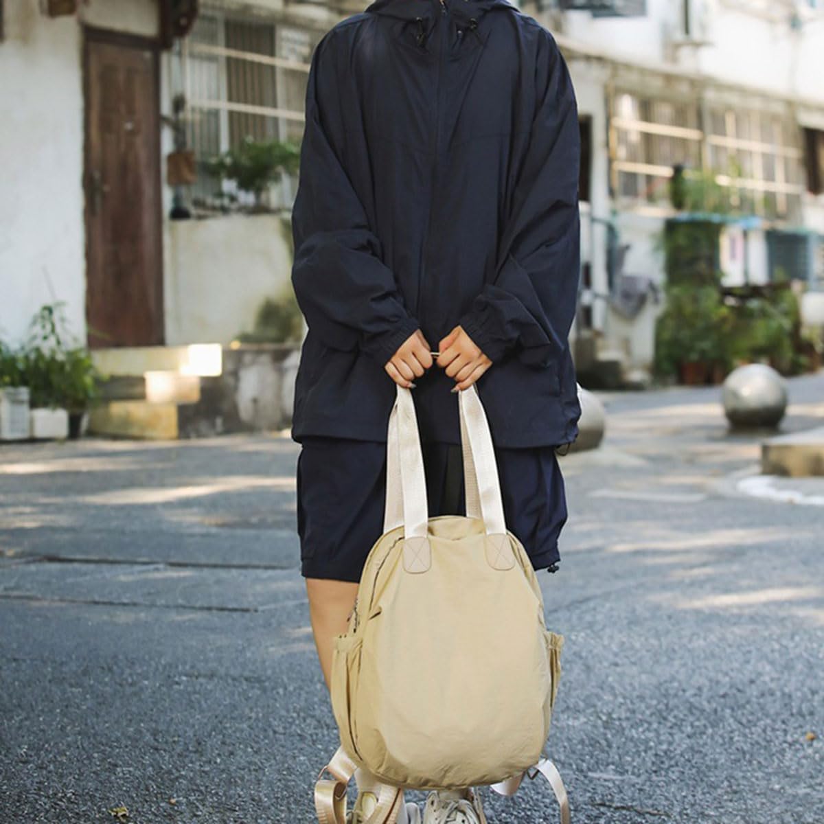 1Pc Women's Stylish Large-capacity Backpack, Casual Travel Backpack, Suitable for Everyday Use and Outdoor Activities (Khaki)