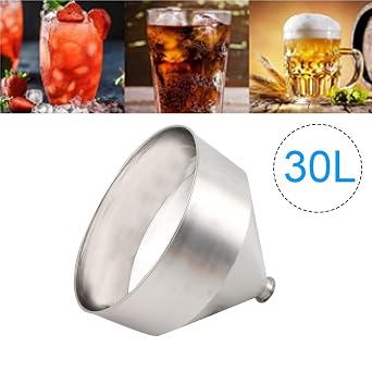 Large Funnel Stainless Steel Hopper 30L 1025oz Liquid Paste Filling Hopper for Liquid Paste Filling Container Powder Filling Machine Hopper Heavy Duty Funnel Filling Machine Accessories