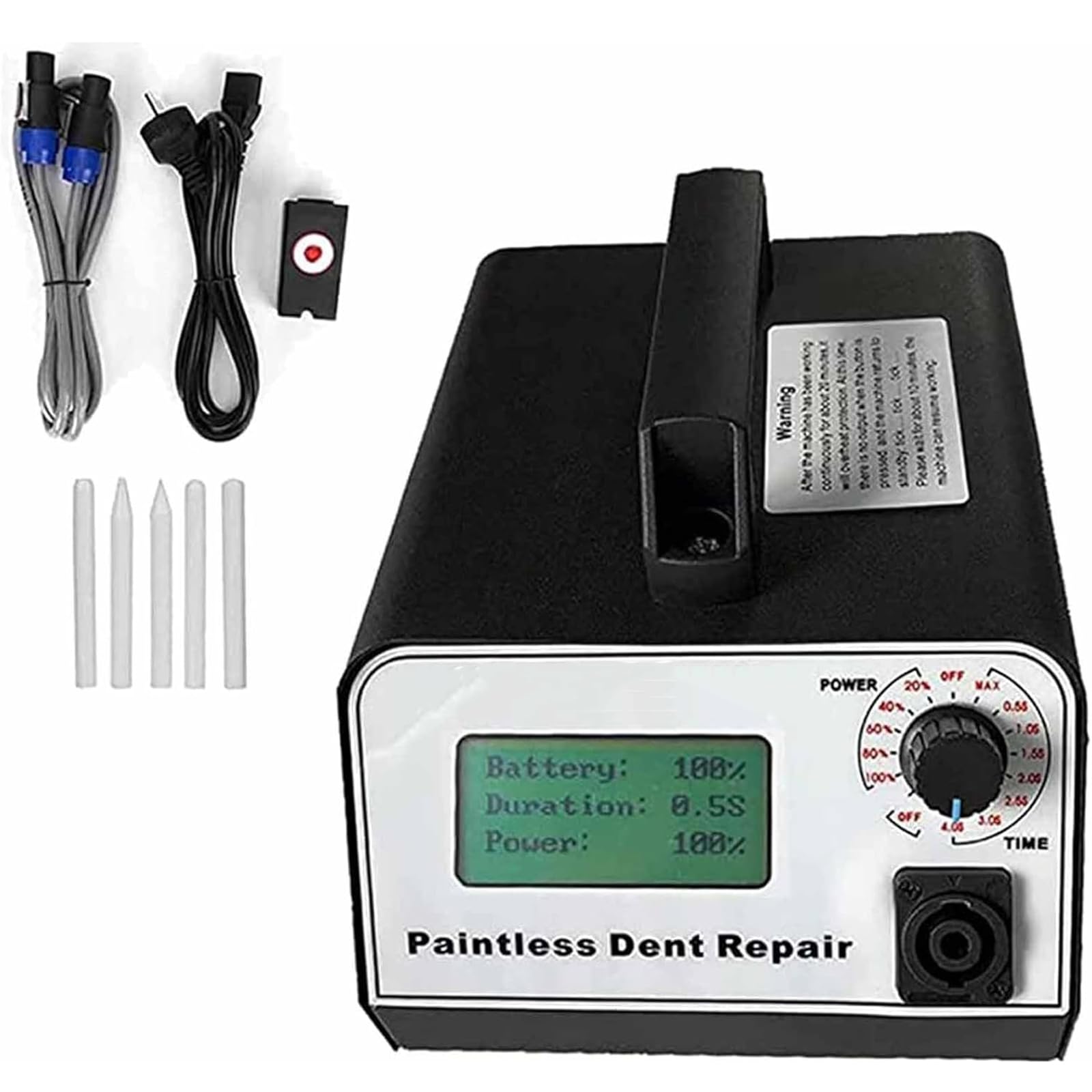 Kit di riparazione per ammaccature del corpo con display digitale, controllo della potenza e del tempo per la rimozione di ammaccature minori e profonde a casa, strumento di riparazione senza vernice