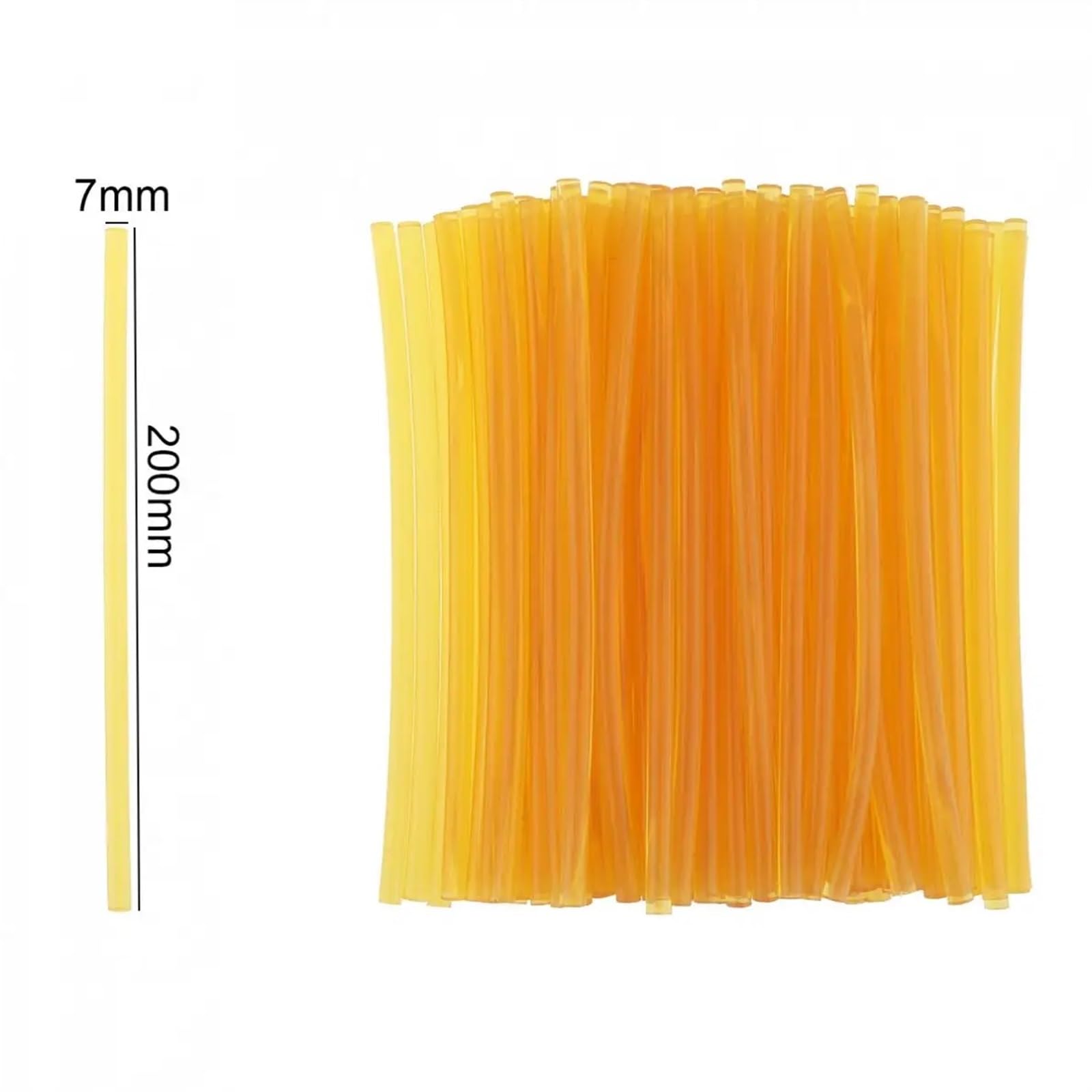 100 pezzi 7mmx200mm Stick di colla a caldo viscosa trasparente gialla forte for accessori di riparazione