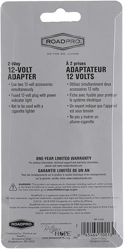 Miniatura 5 de Roadpro RP-2232 Adaptador de encendedor de cigarrillos de 12 voltios y 2 salidas