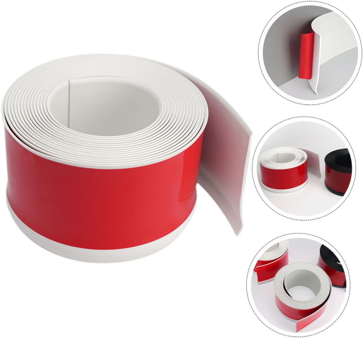 1roll Flexible Self-Adhesive Wall Corner Trim PVC Peel and Stick Molding for Cabinet Ceiling and Wall Edges Installation Decoration