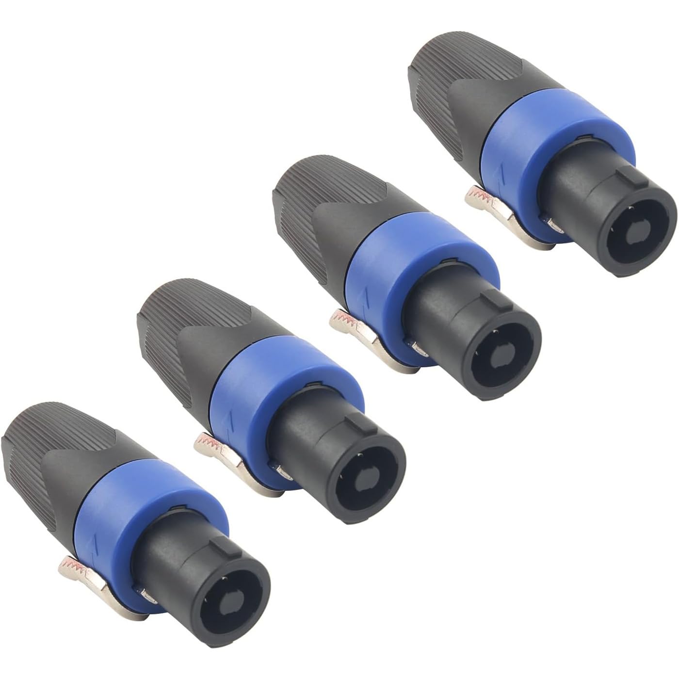 DUTTYSpeaker Adapter Connectors NL4FC Four Core Speaker Professional Plug Aviation Plug Compatible with Neutrik Speakon NA4LJ, NA4LJX, NL4MP, NL4MPR, NL4FC, NL4FX, NL4 & NL2 Series, NL2FC, 4PCS