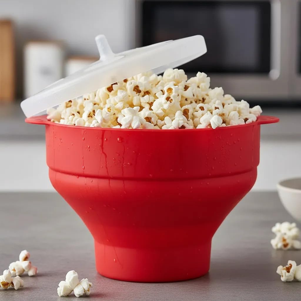 Balde Pipoca Silicone Micro-ondas Pipoqueira Retrátil Pipoca Saudável Cozinha
