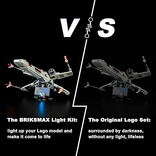 Miniatura 5 de BRIKSMAX Kit de iluminación LED para LEGO-75355 X-Wing Starfighter - Compatible con el modelo de bloques de construcción de Lego Star Wars, no